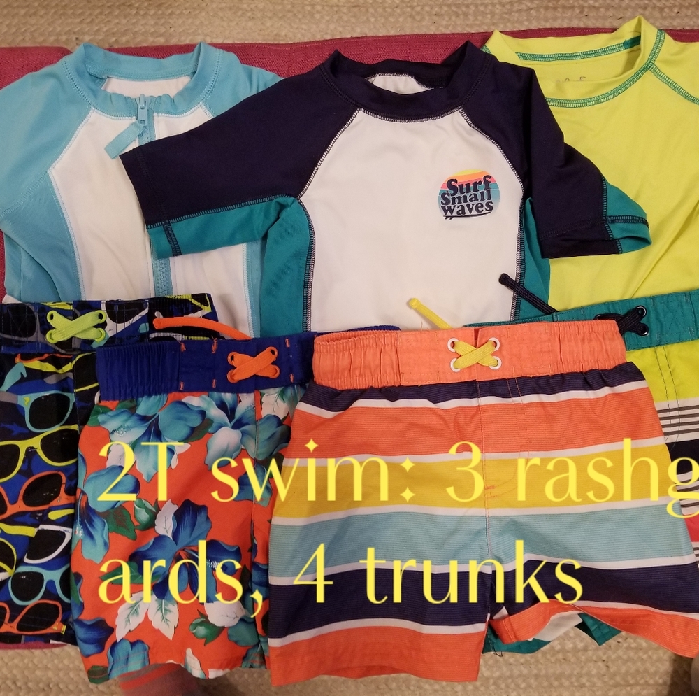 7 pieces! 2T boys swim bundle